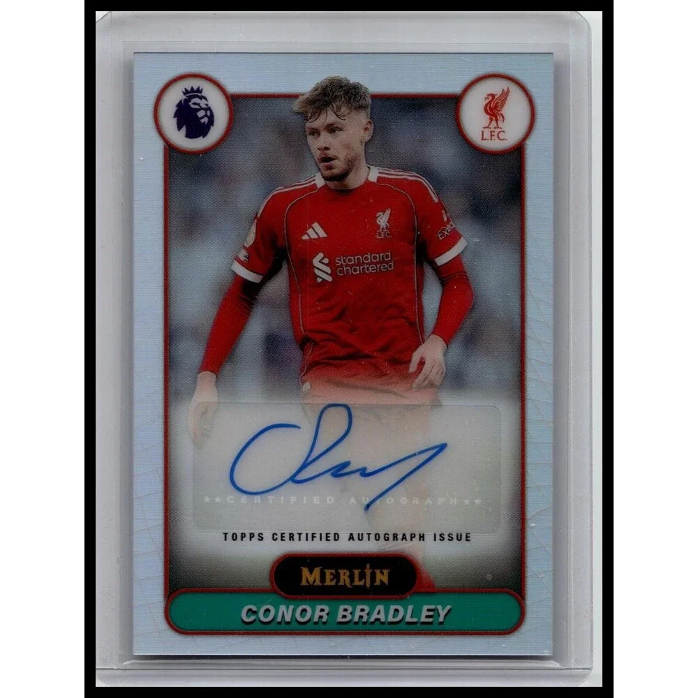 2026 Merlin Premier League Conor Bradley #MV-BY Liverpool Autographs